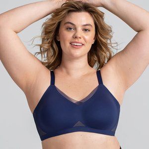 HoneyLove Crossover Bra, Navy, XL